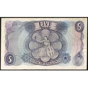 Gran Bretagna, Regno, Elisabetta II (1952-2022), 5 sterline 1963-66