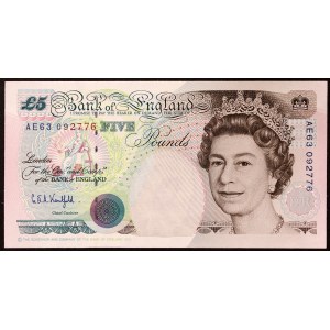 Gran Bretagna, Regno, Elisabetta II (1952-2022), 5 sterline 1991-98