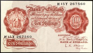 Großbritannien, Königreich, Elisabeth II. (1952-2022), 10 Schilling 1955-60