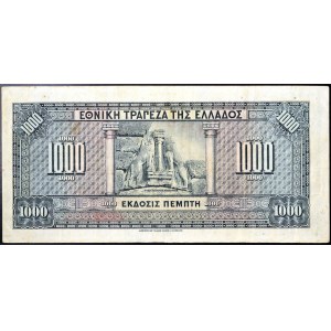 Grécko, kráľovstvo, Druhá grécka republika (1924-1935), 1 000 drachmai 1926