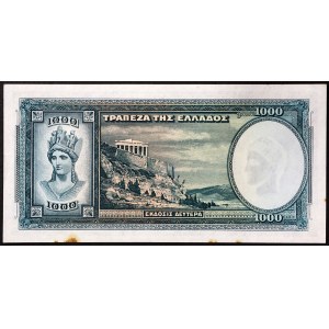 Greece, Kingdom, George II (1935-1944), 1.000 Drachmai 01/01/1939