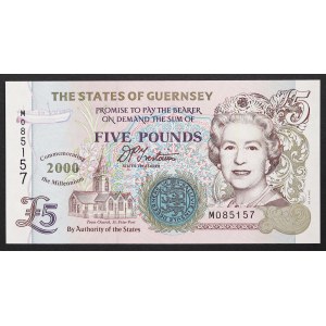 Guernsey, British Dependency, 5 Pounds n.d. (2000)