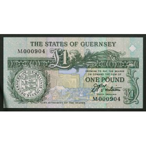 Guernsey, britské závislé územie, 1 libra b.d. (1991)