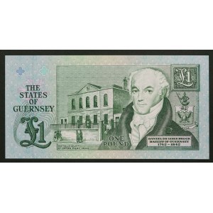 Guernsey, britské závislé území, 1 libra b.d. (1991)