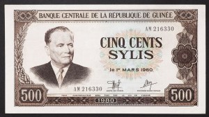 Guinea, Repubblica (1958-data), 500 Sylis 01/03/1960