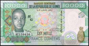 Guinea, Republic (1958-date), 10.000 Francs 2007