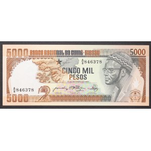 Guinea-Bissau, Republic (1974-date), 5.000 Pesos 12/09/1984