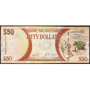 Gujana, Republika (od 1966 r.), 50 dolarów 2016 r.