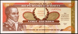 Haiti, Republik (ab 1863), 20 Gourdes 2001