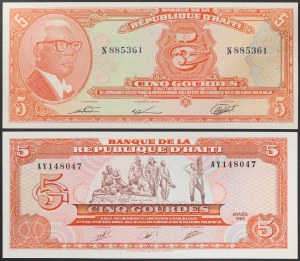 Haiti, Republic (1863-date), Lot 2 pcs.