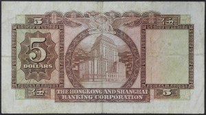 Hongkong, britská kolónia (1842-1997), 5 dolárov 01/03/1969