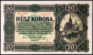 Hongrie, Royaume, Miklós Horthy (1920-1946), 20 Korona 01/01/1920