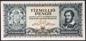Hungary, Kingdom, Miklós Horthy (1920-1946), 10.000.000 Pengo 16/11/1945