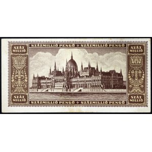Hungary, Republic, First Republic (1946-1949), 100.000.000 Milpengo 18/03/1946