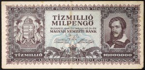 Maďarsko, republika, první republika (1946-1949), 10.000.000 Milpengo 24/05/1946