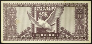 Maďarsko, republika, první republika (1946-1949), 10.000.000 Milpengo 24/05/1946