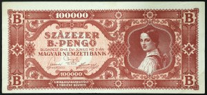 Ungarn, Republik, Erste Republik (1946-1949), 100.000 Milpengo 03/06/1946