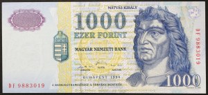 Węgry, Republika, Druga Republika (od 1989 r.), 1.000 forintów 1998 r.