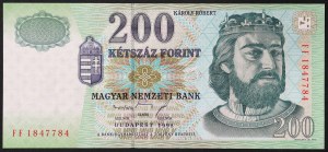 Hongrie, République, Deuxième République (1989-date), 200 Forint 1998