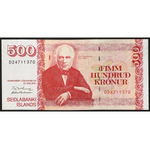 Islande, Royaume, République (1944-date), 500 couronnes 22/05/2001