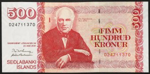 Island, kráľovstvo, republika (1944-dátum), 500 korún 22/05/2001