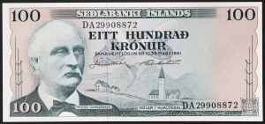 Island, kráľovstvo, republika (1944-dátum), 100 Kronur 1961