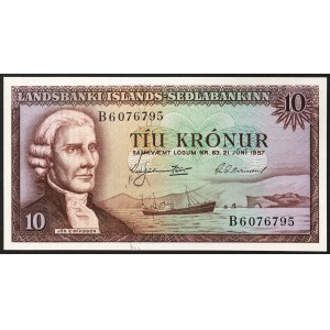 Islandia, Królestwo, Republika (1944-data), 10 koron 21/06/1957