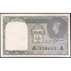 Indie, Britská Indie, Jiří VI (1936-1949), 1 rupie 23/04/1905