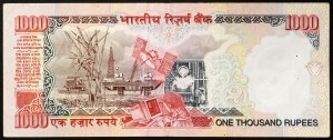 India, Republic (1950-date), 1.000 Rupees 2006/10