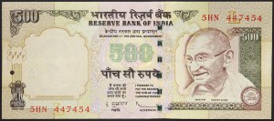 India, Republic (1950-date), 500 Rupees 2010