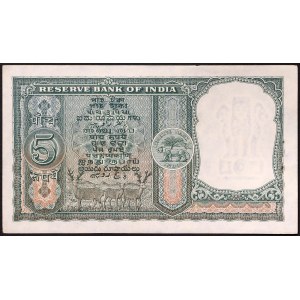 India, Repubblica (1950-data), 5 rupie n.d. (1962-67)