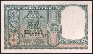Inde, République (1950-date), 5 roupies s.d. (1962-67)
