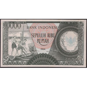 Indonesia, Repubblica (1949-data), 10.000 rupie 1964