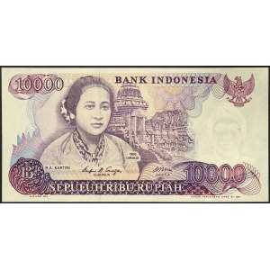 Indonésie, republika (1949-data), 10 000 rupií 1985