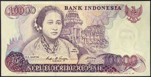 Indonezja, Republika (od 1949 r.), 10.000 rupii 1985 r.