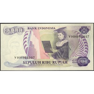 Indonésie, republika (1949-data), 10 000 rupií 1985