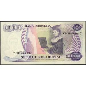 Indonézia, republika (1949-dátum), 10 000 rupií 1985
