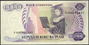 Indonésie, republika (1949-data), 10 000 rupií 1985