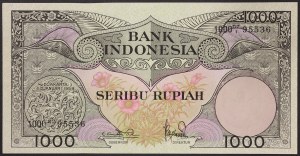 Indonésie, republika (1949-data), 1 000 rupií 01/01/1959