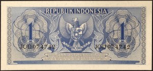 Indonésie, republika (1949-data), 1 rupie 1956