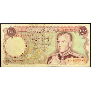 Írán, království, Mohammad Rezá Šáh Pahlaví (1320-1358 AH / 1941-1979 n. l.), 1 000 riálů 1974-79