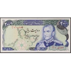 Irán, kráľovstvo, Mohammad Reza Shah Pahlavi (1320-1358 AH / 1941-1979 AD), 200 rialov 1974-79