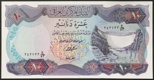 Irák, republika (1959-data), 10 dinárů b.d. (1973)