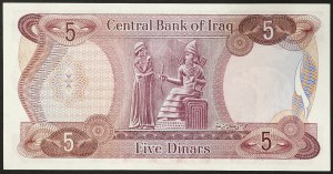 Irák, republika (1959-data), 5 dinárů b.d. (1973)