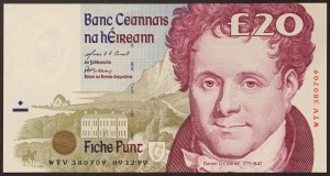 Irlande, République (1921-date), 20 livres 09/12/1999