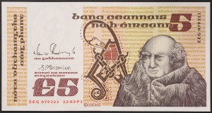 Irlande, République (1921-date), 5 livres 12/03/1993