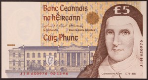 Ireland, Republic (1921-date), 5 Pounds 1992-96