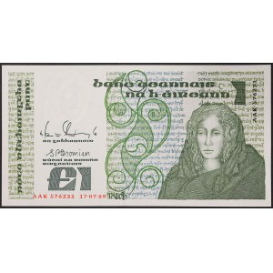 Ireland, Republic (1921-date), 1 Pound 17/07/1989