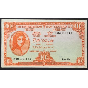 Ireland, Republic (1921-date), 10 Shillings 01/09/1959