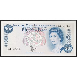 Île de Man, Royaume, Elizabeth II (1952-2022), 50 Pence 1979